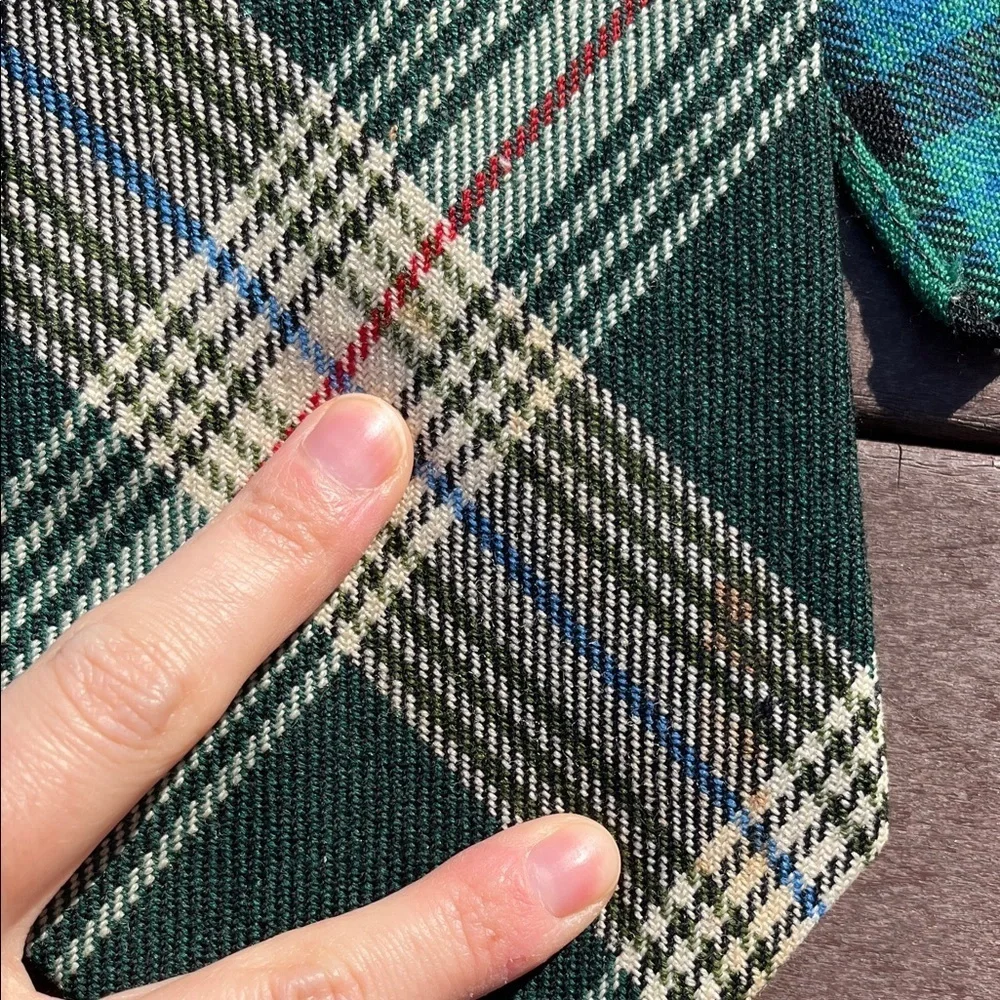Vintage Men's Plaid Striped and Wool Ties Bundle - Set of 7
